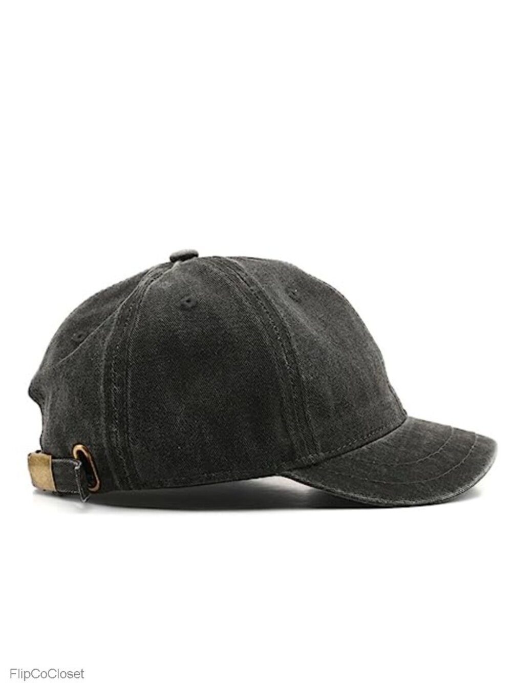 Vintage Distressed Cotton Dad Hat Short Brim Adjustable Baseball Cap